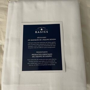 New Westelm PB white canvas curtain set of 2